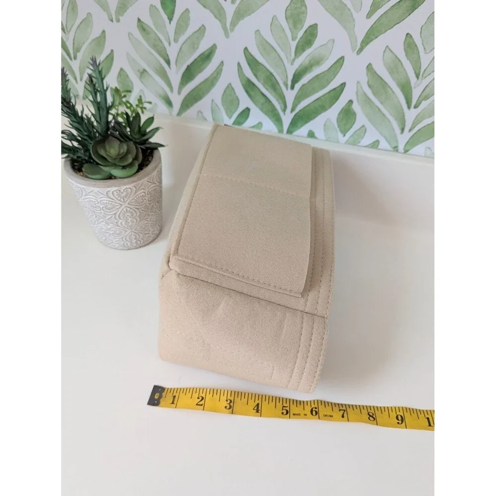 Beige Felt Handbag Organizer Insert - Neutral Purse Storage Opposhe